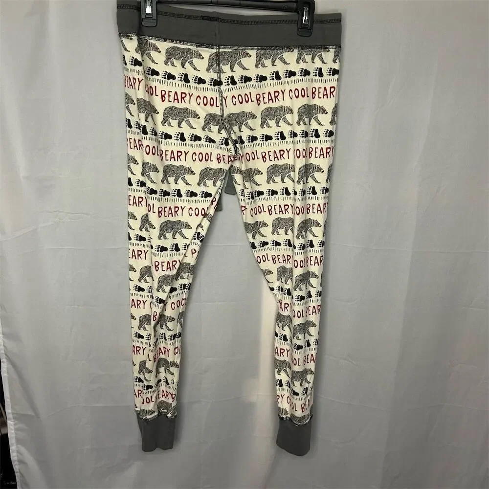 Lazy One Women's Pajama Pants M Beary Cool Graphic Print Multicolor - Picture 3 of 5